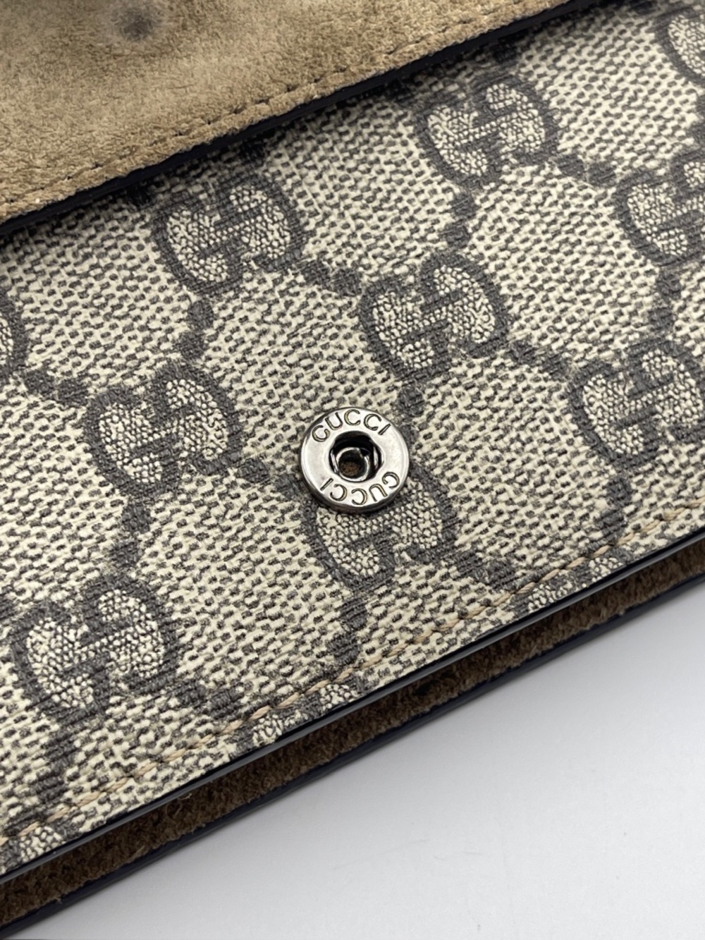 Gucci GG leather Supreme Super Mini Dionysus Bag Canvas Suede Chain Bag Purse - Picture 14 of 14